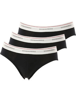 Dsquared2 Ανδρικά Σλιπ Βαμβακερά Μαύρα 3Pack DCX610040-001