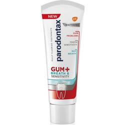 Paradontax Gum+ Breath & Sensitivity Whitening Οδοντόκρεμα για Λεύκανση & Προστασία Ούλων 75ml