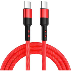 Caruba Braided USB-C to USB-C 60W 3m Red