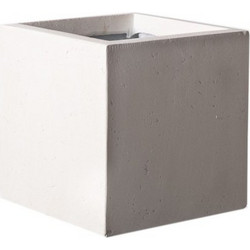 Supergreens Rocky Γλάστρα Τετράγωνη Πήλινη Γκρι 23x23x23cm A-5050-8