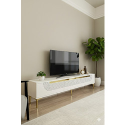 Stewe Home Έπιπλο Τηλεόρασης Μοριοσανίδα Μ180xΠ30xΥ41cm STE-020410-V39562