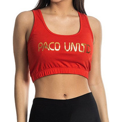 Paco & Co Γυναικείο Καλοκαιρινό Crop Top Βαμβακερό Κόκκινο 213243