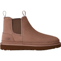 UGG Neumel Ανδρικά Chelsea Μποτάκια Suede Καφέ με Γούνα 1121644-RYK