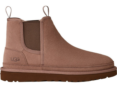UGG Neumel Ανδρικά Chelsea Μποτάκια Suede Καφέ με Γούνα 1121644-RYK