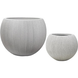 Supergreens Sand Halo Γλάστρα Στρογγυλή Εκρού 53x41.1cm B-4380-8