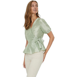 Vero Moda Γυναικείο Καλοκαιρινό Κρουαζέ Top Πράσινο Mint 10239864