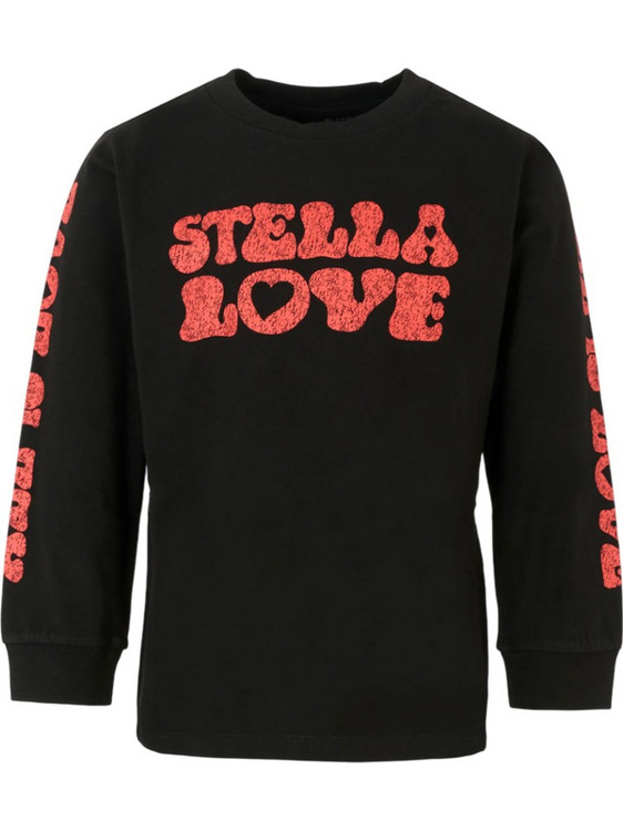 Stella McCartney Παιδικό T-Shirt Μακρυμάνικο Μαύρο Κόκκινο TX8C20-961