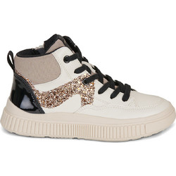 Geox Laquinny Παιδικά Sneakers Μποτάκια Μπεζ Μαύρα J66M3D05402C1MB6