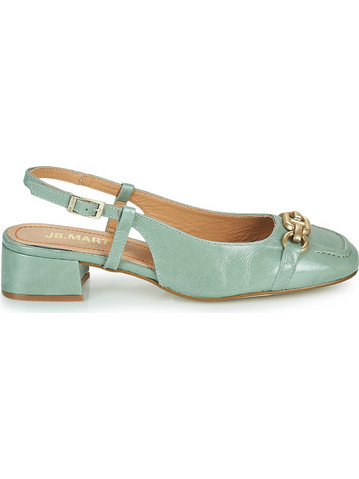 JB Martin Vivelle Γόβες Slingback Λουστρίνι με Χοντρό Χαμηλό Τακούνι Πράσινο Mint AHJ305-15-P