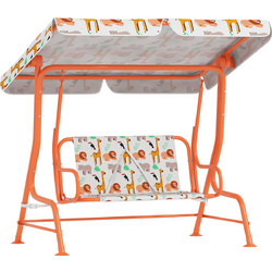 Outsunny Aiyaplay Διθέσια Κούνια Μεταλλική Κόκκινη 8056644393253