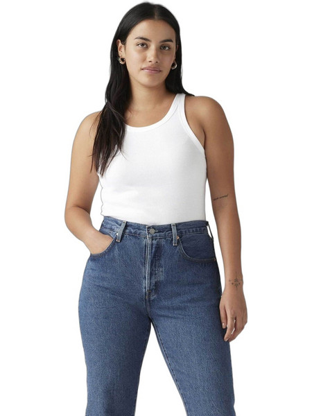 Levi's Γυναικείο Καλοκαιρινό Top Ριπ Λευκό A3381-0000