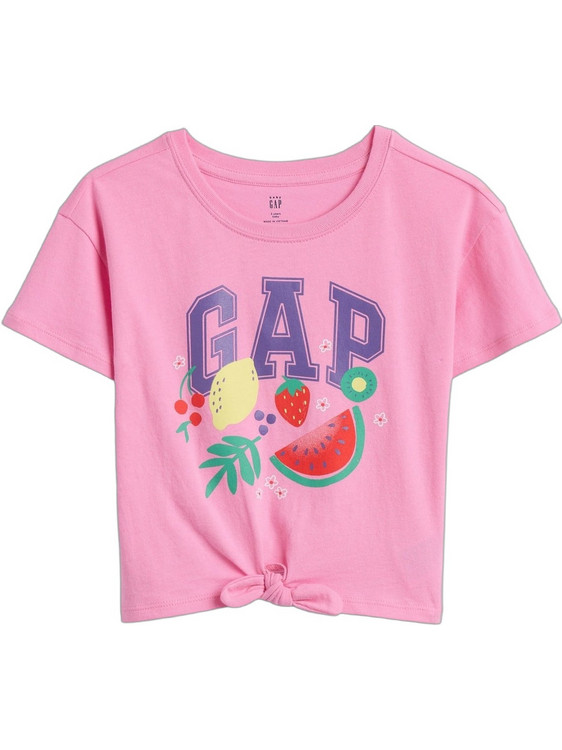 Gap Παιδικό Crop Top Κοντομάνικο Ροζ 895257000
