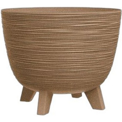 Prosperplast Furu Γλάστρα Στρογγυλή Πλαστική Καφέ 24x19.5cm DFUR240W