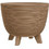 Prosperplast Furu Γλάστρα Στρογγυλή Πλαστική Καφέ 24x19.5cm DFUR240W