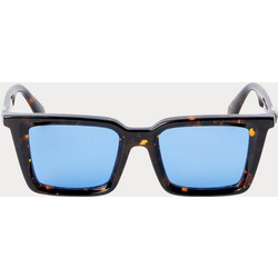 Off White DALTON-6045 Ανδρικά Γυαλιά Ηλίου Τετράγωνα Κοκάλινα Ταρταρούγα με Μπλε Φακό