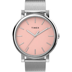 Timex Γυναικείο Ρολόι με Ασημί Μεταλλικό Μπρασελέ TW2Y69100