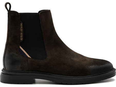 Replay Walker Ανδρικά Chelsea Μποτάκια Suede Καφέ GMLM1.000.C0201L-C06D