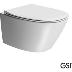 GSI Modo+/54 Swirlflush Λεκάνη Τουαλέτας Κρεμαστή χωρίς Καζανάκι με Κάλυμμα Slim Soft Close Λευκή 841500SC-301