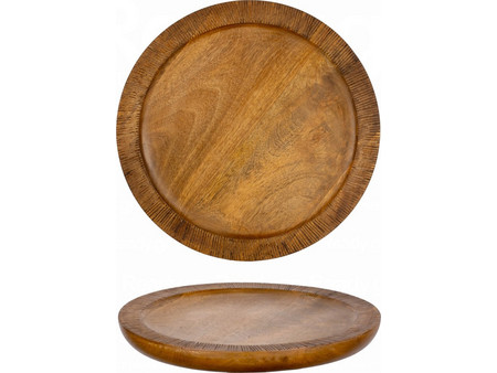 Mango Πιάτα Ρηχά Ξύλινα 30cm 2τμχ WD-5324-L