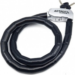 Artago Steel-O-Flex Αντικλεπτική Αλυσίδα Μηχανής με Κλειδαριά & Συναγερμό 170cm Μαύρη