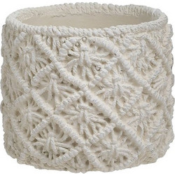 Inart Κασπώ Τσιμεντένιο Εκρού 15x13cm 3-70-259-0052
