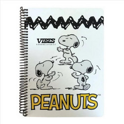 Back Me UP Peanuts Vibes Σπιράλ Τετράδιο Ριγέ B5 70 Φύλλων 2 Θεμάτων Λευκό 365-10402