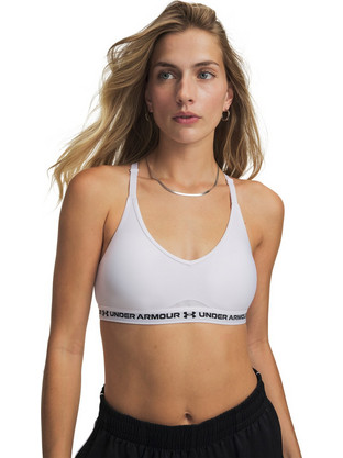 Under Armour Crossback Low Αθλητικό Μπουστάκι με Μέτρια Στήριξη & Αφαιρούμενη Ενίσχυση Λευκό 6016944-100