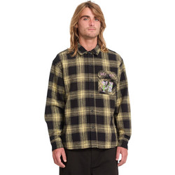 Volcom Ανδρικό Πουκάμισο Βαμβακερό Καρό Μακρυμάνικο Κανονική Γραμμή Καφέ A0532610-MUS