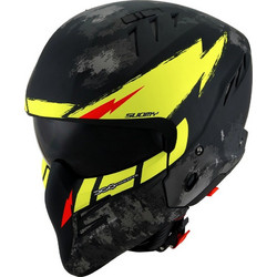 Suomy Armor Hi Volt Matt Black Yellow Κράνος Μηχανής Crossover / Modular