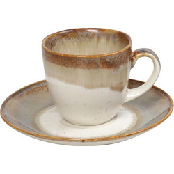 Espiel Φλιτζάνι Espresso Πορσελάνης Μπεζ Καφέ 90ml OWQ101K6