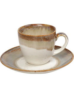 Espiel Φλιτζάνι Espresso Πορσελάνης Μπεζ Καφέ 90ml OWQ101K6