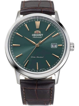 Orient Contemporary Ανδρικό Ρολόι Αυτόματο με Καφέ Δερμάτινο Λουράκι RA-AC0F13E