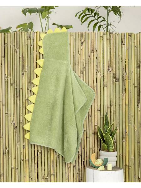 Nima Super Dino Βρεφικό Μπουρνούζι Κάπα Πράσινο Mint 70x120cm