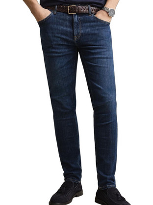 Gant Ανδρικό Τζιν Παντελόνι Ελαστικό Slim Εφαρμογή Navy Μπλε 3G1000030-971