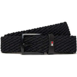 Tommy Hilfiger Denton Ανδρική Ζώνη Υφασμάτινη Πλεκτή Μαύρη AM0AM12243-BDS