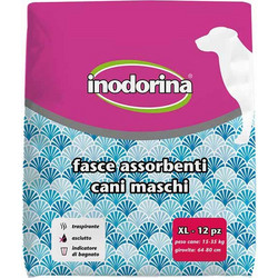 Inodorina Πάνες Βρακάκια για Αρσενικό Σκύλο με Αυτοκόλλητα XL 15-35kg 64-80cm 12τμχ
