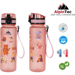 Alpintec Hobby Animals Παιδικό Παγούρι Πλαστικό BPA Free Ροζ 500ml