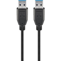 Goobay 93928 Καλώδιο USB-A Male 3.0 to USB-A Male 1.8m Black