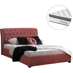 HomeMarkt ODALYS Κρεβάτι Διπλό Υφασμάτινο με Στρώμα & Τελάρο 150x200cm HM10748.12