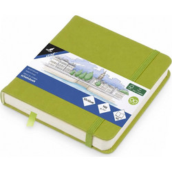 Kangaro Lime Green Sketchbook 12x12cm 140gr/m² 160 Κρεμ Φύλλα