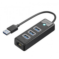 Orico PW3UR25-U3 USB Hub 3.0 USB-A με 4 Θύρες USB-A / Ethernet