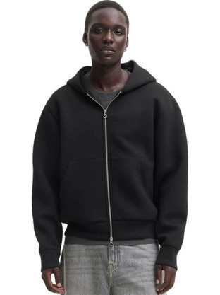 Jack & Jones Ανδρική Ζακέτα Φούτερ με Κουκούλα και Φερμουάρ Μαύρη 12302694