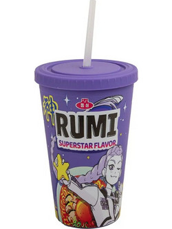 Cinereplicas Ποτήρι Νερού Πλαστικό με Καλαμάκι K-pop Demon Hunters Tumbler Rumi Superstar Flavor 475ml CR4383