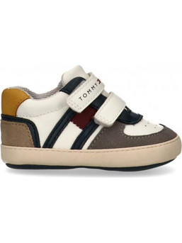 Tommy Hilfiger Βρεφικά Sneakers Αγκαλιάς Μπεζ Καφέ T0B9-35211-1755-Y913