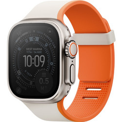 Uniq Revix IV Premium Λουράκι Σιλικόνης Grey / Orange (Apple Watch 44 / 45 / 46 / 49mm)