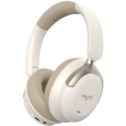 Moye Timbre 2 Ενσύρματα & Ασύρματα Bluetooth Ακουστικά με Noise Cancelling Μπεζ Λευκά