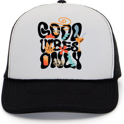 District75 Ανδρικό Καπέλο Jockey με Δίχτυ Snapback Υφασμάτινο Λευκό 126UCP-147