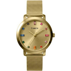 Timex Γυναικείο Ρολόι με Χρυσό Μεταλλικό Μπρασελέ TW2Y48700