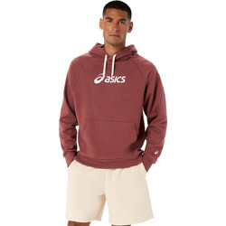 ASICS Logo Fleece Relaxed PO Ανδρικό Αθλητικό Φούτερ με Κουκούλα Καφέ 2031F327-600