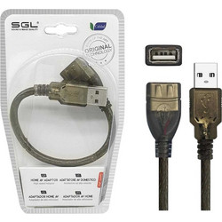 098081 Καλώδιο USB-A Male 2.0 to USB-A Female 0.2m Black